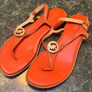 Michael Kors Vibrant Orange Sandals